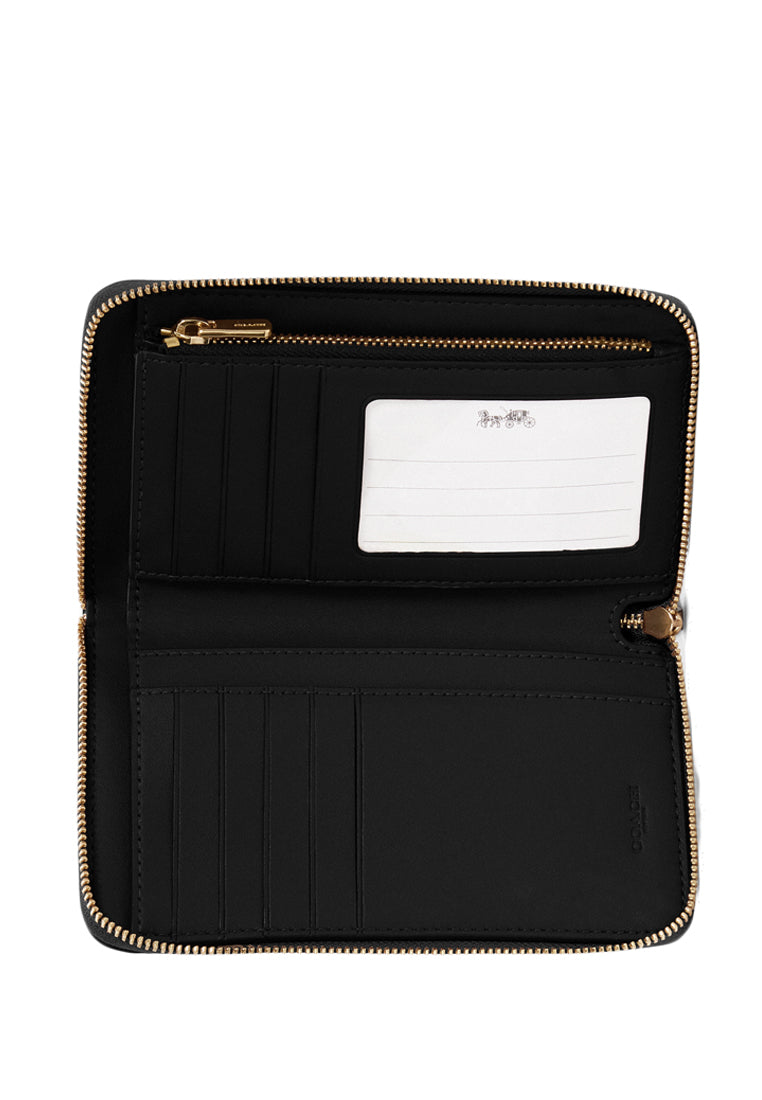 Coach Medium ID Zip Wallet - Black