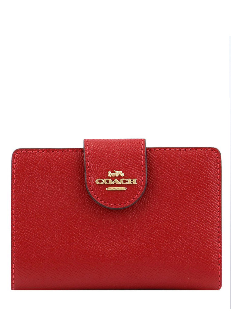 Coach Medium Corner Zip Wallet - True Red