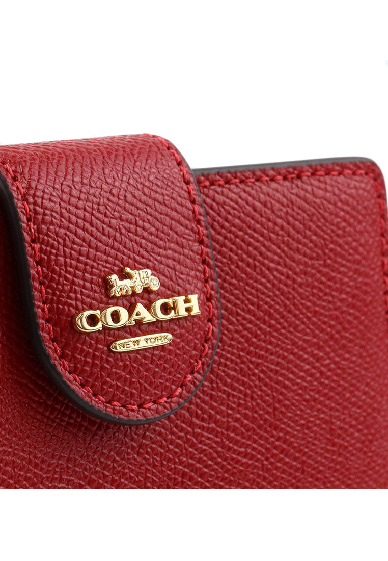 Coach Medium Corner Zip Wallet - True Red