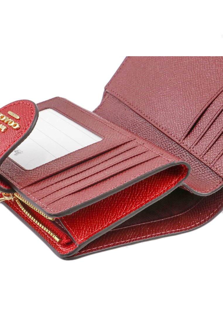 Coach Medium Corner Zip Wallet - True Red