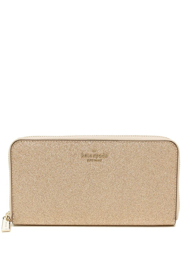 Kate Spade Shimmy Glitter Boxed Large Continental Wallet - Rose Gold