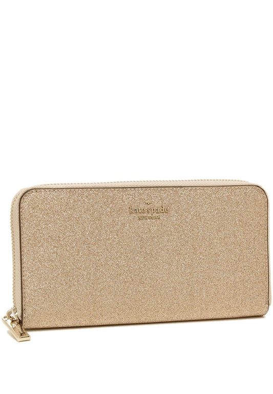 Kate Spade Shimmy Glitter Boxed Large Continental Wallet - Rose Gold