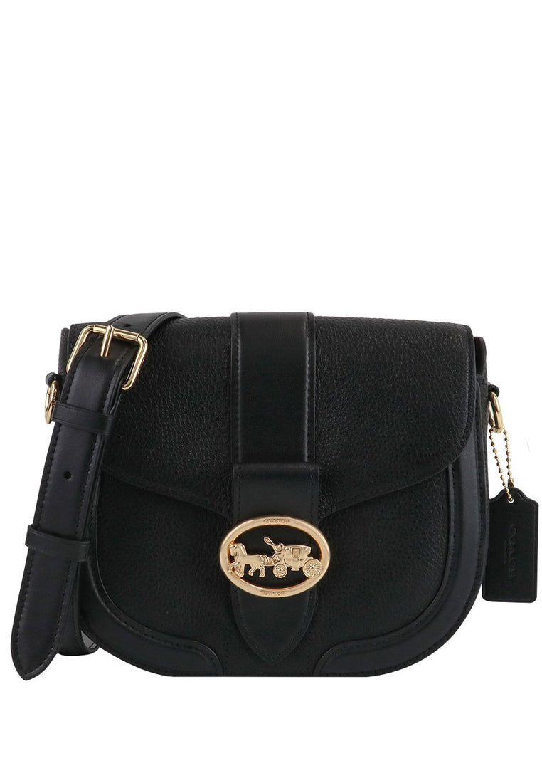 Coach Georgie Saddle Bag - Black