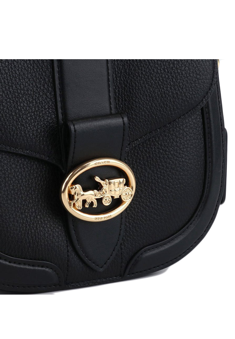 Coach Georgie Saddle Bag - Black