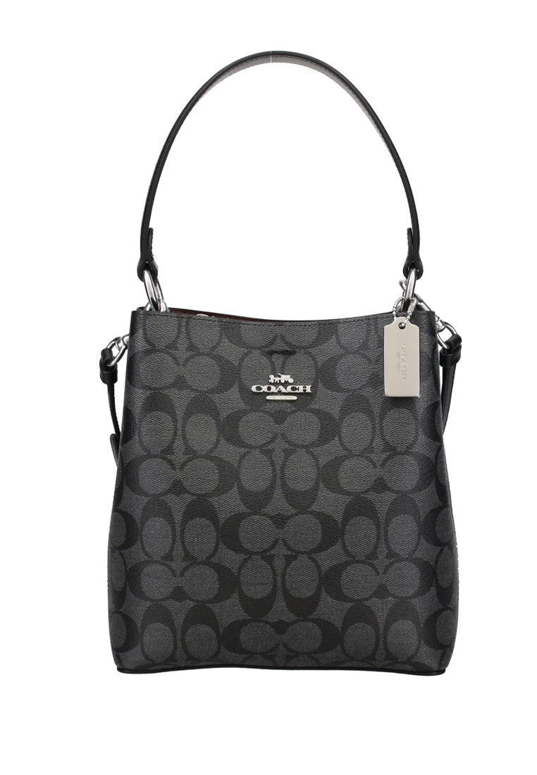 Coach Small Town Bucket Bag In Signature Canvas - Black