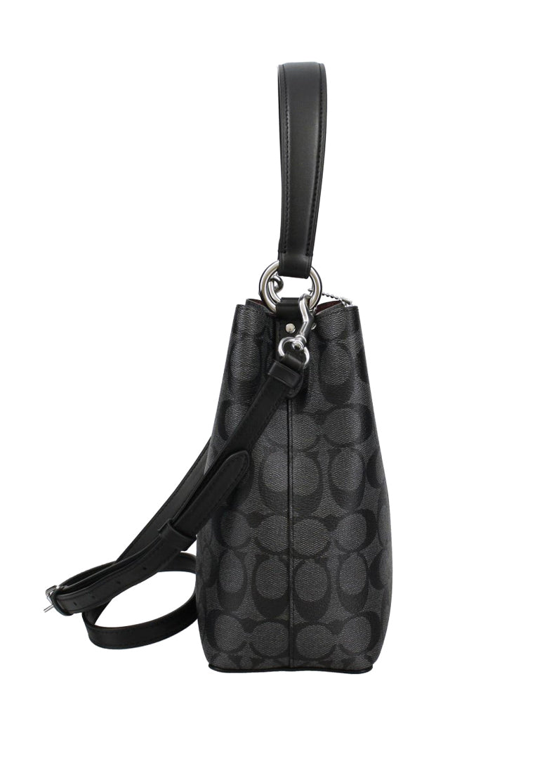 Coach Small Town Bucket Bag In Signature Canvas - Black