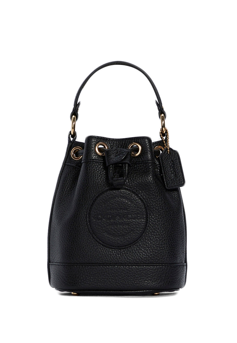 Coach Dempsey Drawstring Bucket Bag - Black