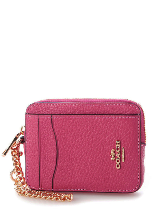 Coach Zip Card Case - Pink