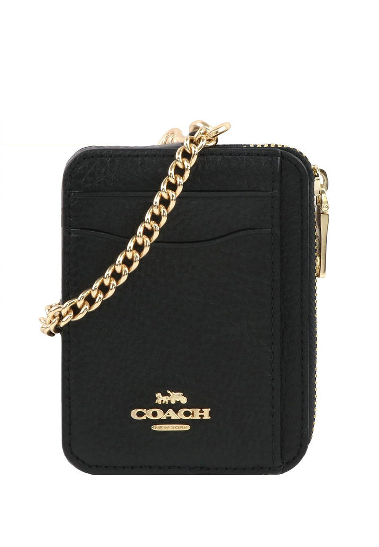 Coach Zip Card Case - Black