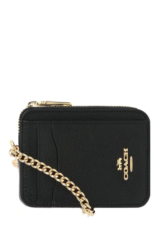 Coach Zip Card Case - Black