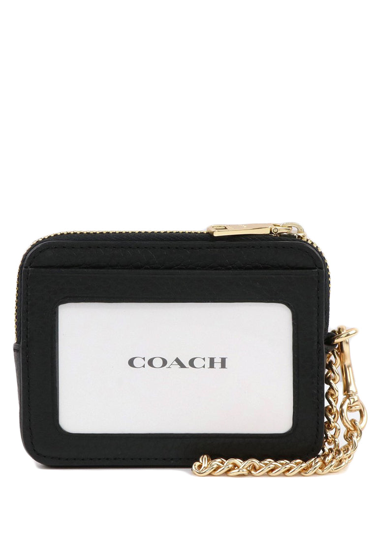 Coach Zip Card Case - Black