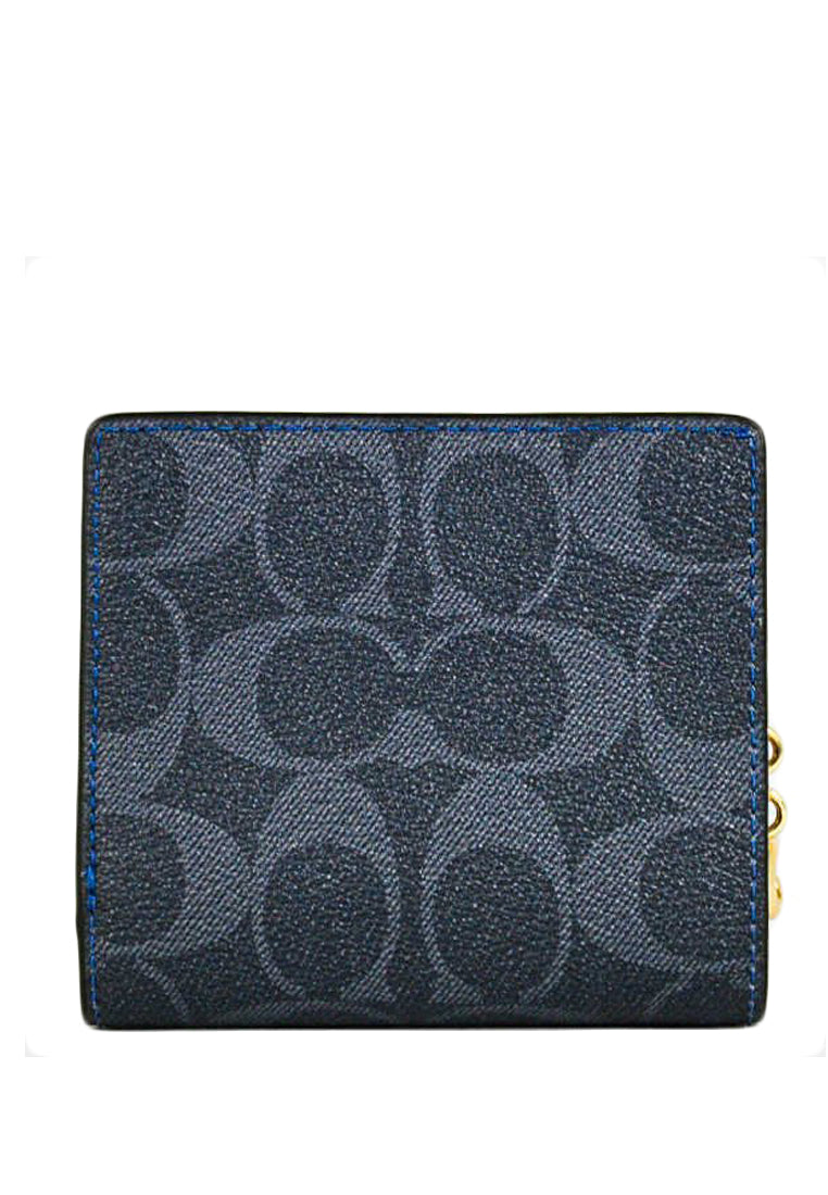 Coach Snap Wallet in Signature - Denim