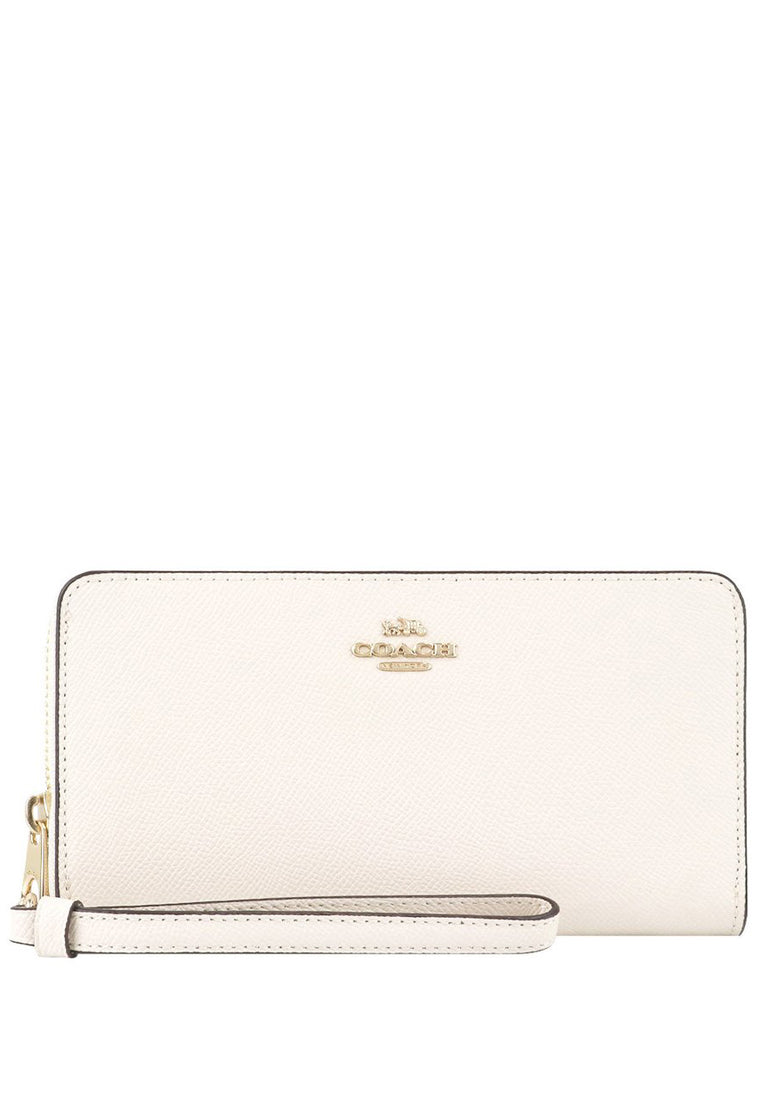 Coach Long Zip Around Wallet - White