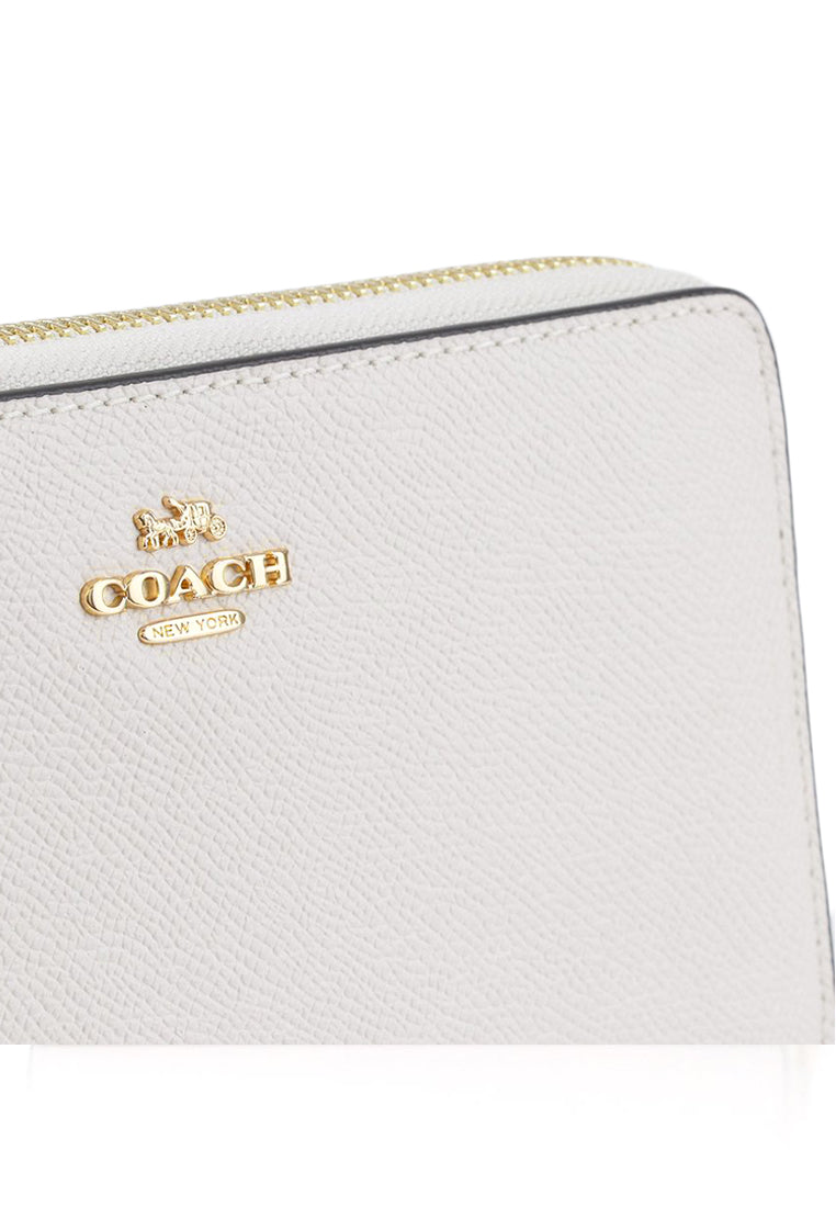 Coach Long Zip Around Wallet - White