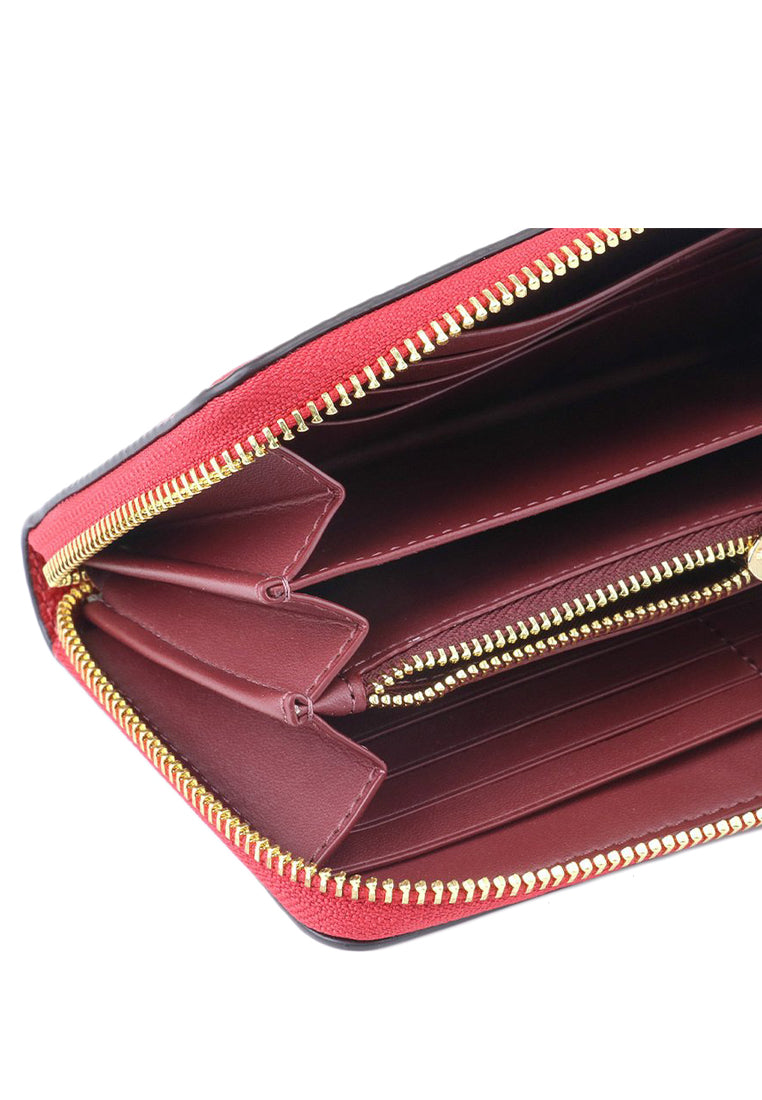 Coach Long Zip Around Wallet - Red