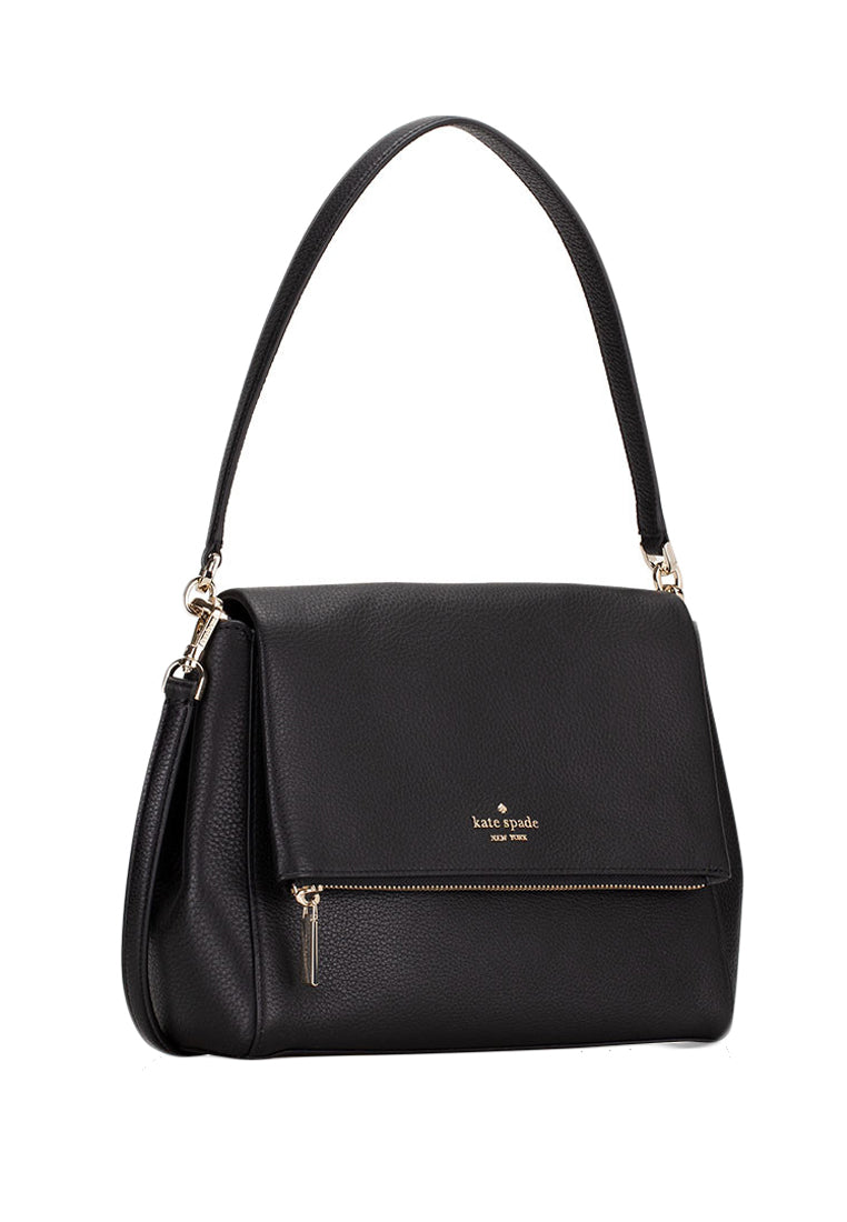 Kate Spade Leila Medium Flap Shoulder Bag - Black