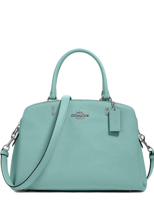 Coach Crossgrain Leather Lillie Carryall Bag - Light Teal