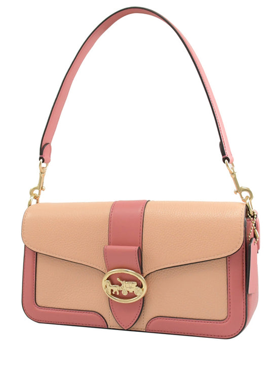 Coach Georgie Shoulder Bag In Colorblock - Faded Blush