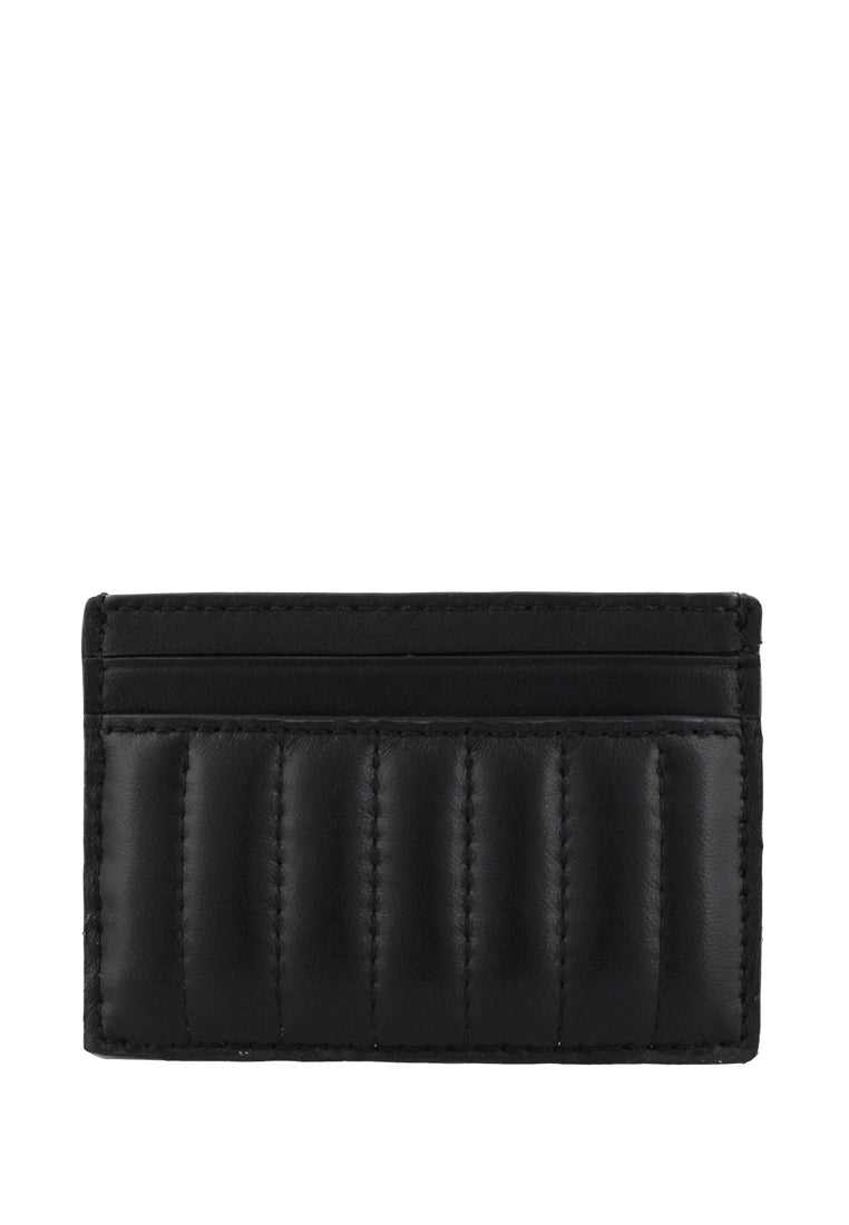 Coach Card Case With Linear Quilting - Black