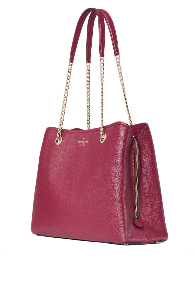 Kate Spade Jordyn Large Chain Handle Tote - Blackberry