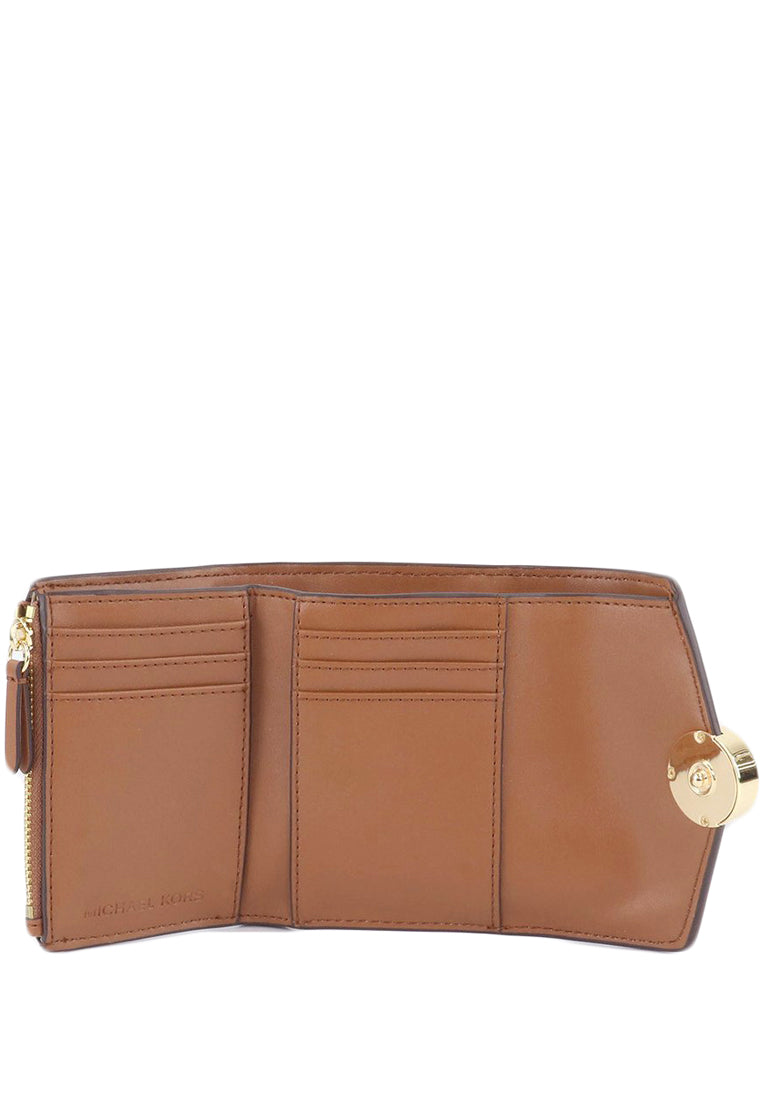 Michael Kors Carmen Medium Logo Signature Leather Wallet - Brown