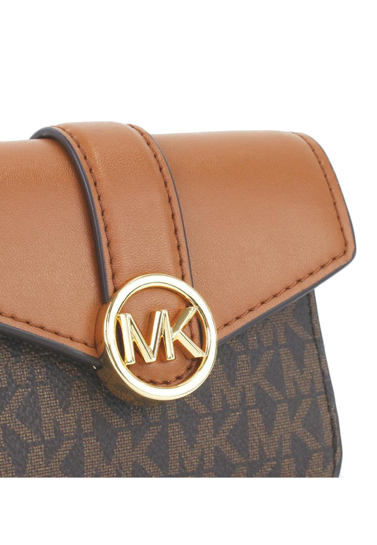 Michael Kors Carmen Medium Logo Signature Leather Wallet - Brown