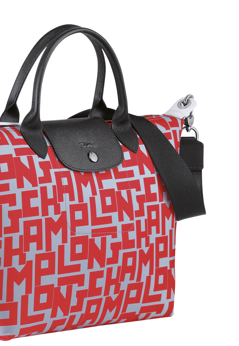 Longchamp Le Pliage LGP MediumTop Handle Bag - Red/Grey