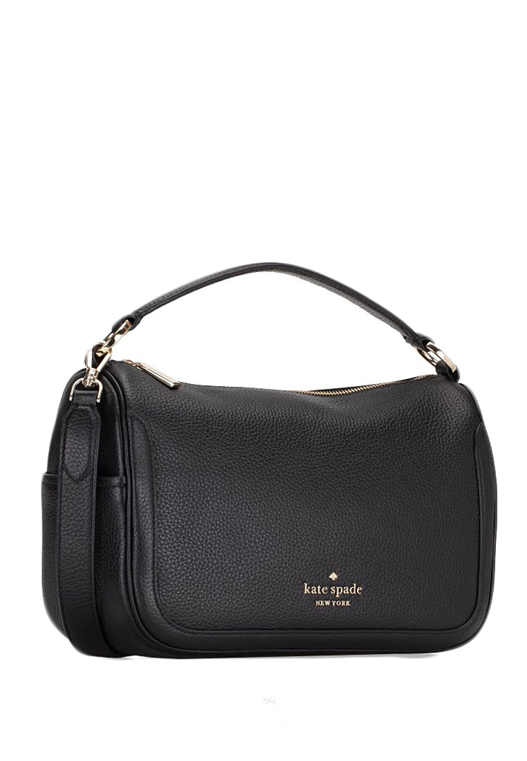 Kate Spade Smoosh Pebbled Leather Crossbody Bag - Black