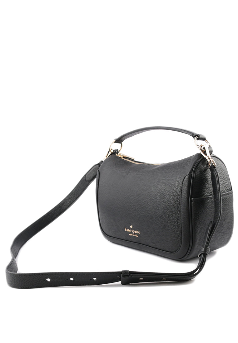 Kate Spade Smoosh Pebbled Leather Crossbody Bag - Black