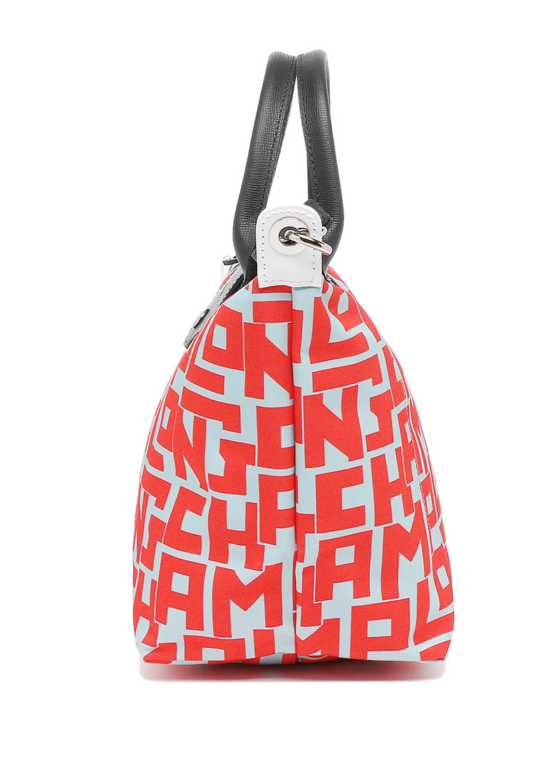 Longchamp Le Pliage LGP Small Top Handle Bag - Red/Grey