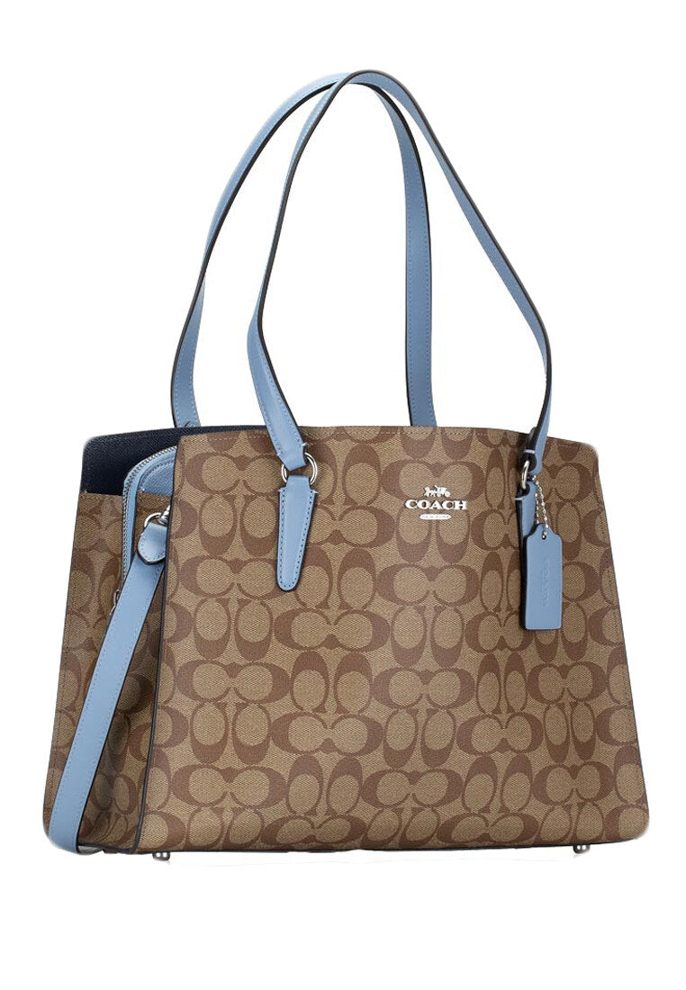 Coach Tatum Carryall In Signature Canvas - Brown/Mable Blue