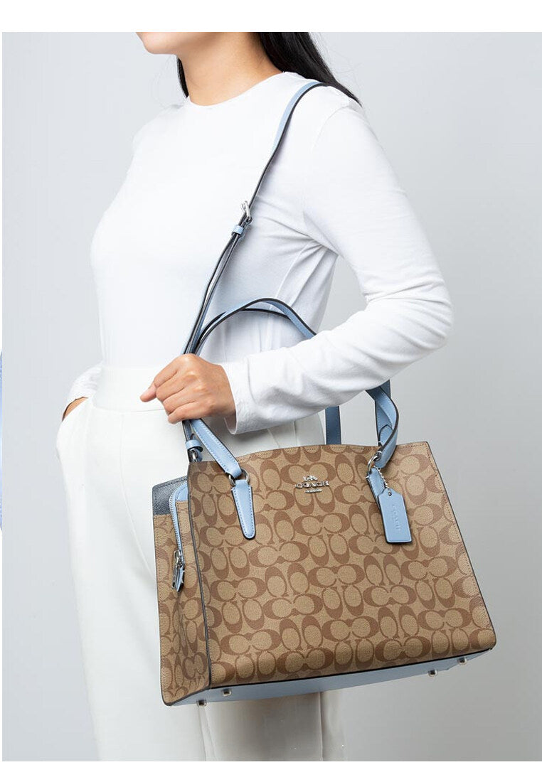 Coach Tatum Carryall In Signature Canvas - Brown/Mable Blue