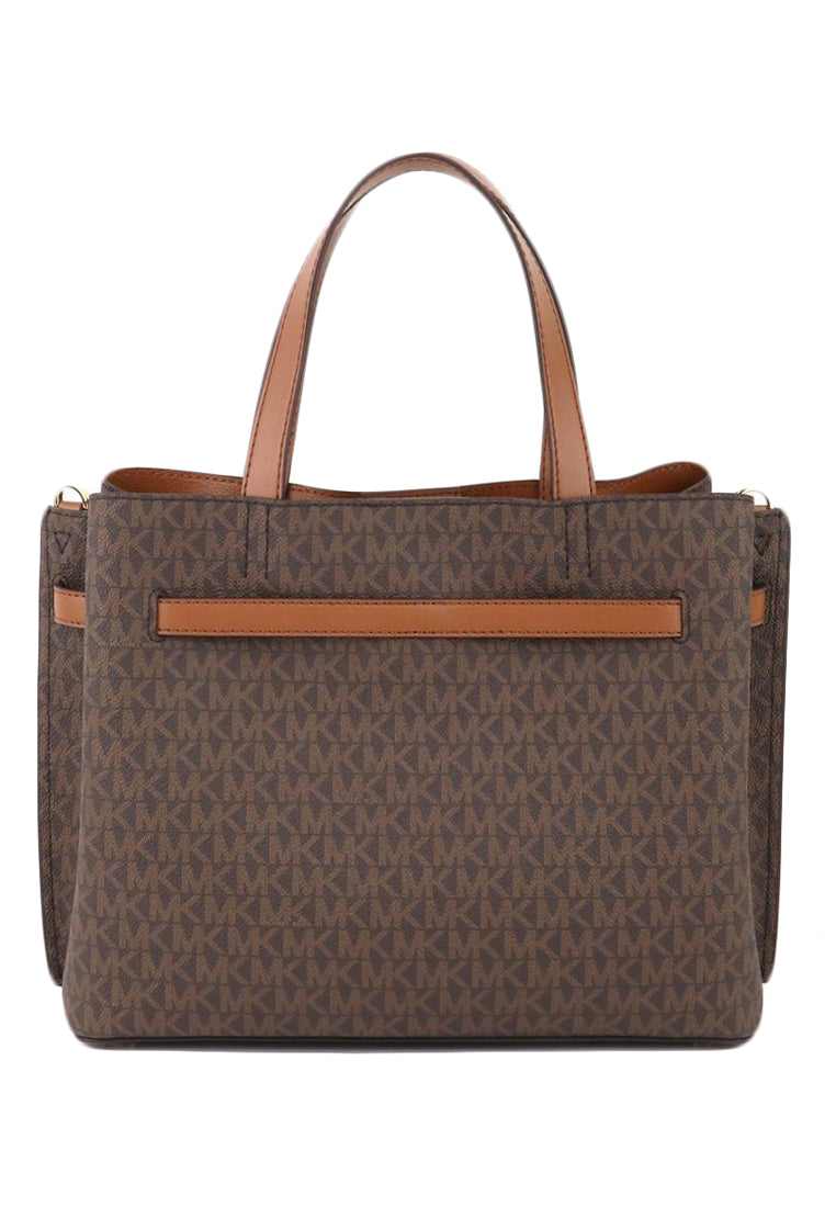 Michael Kors Emilia Large Logo Satchel - Brown