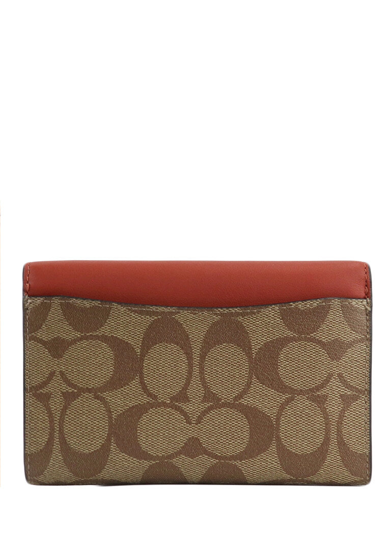 Coach Kleo Wallet In Signature Canvas - Brown/Multi