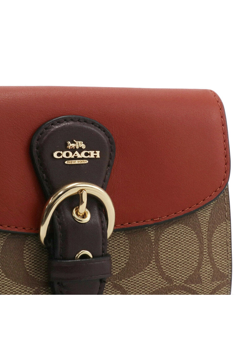 Coach Kleo Wallet In Signature Canvas - Brown/Multi