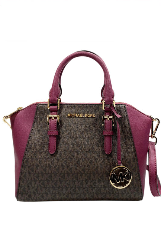 Michael Kors Ciara Medium Logo Messenger - Merlot