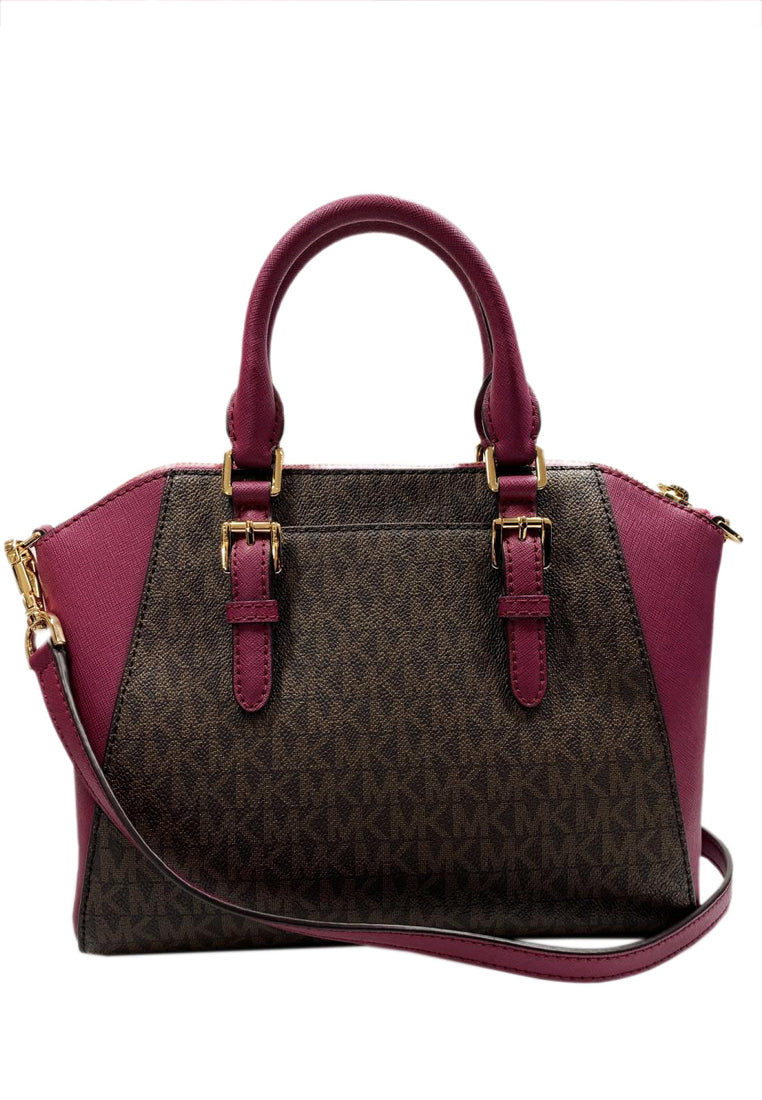 Michael Kors Ciara Medium Logo Messenger - Merlot