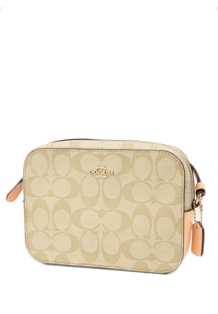 Coach Mini Camera Bag In Signature Canvas - Light Brown/Faded Blush