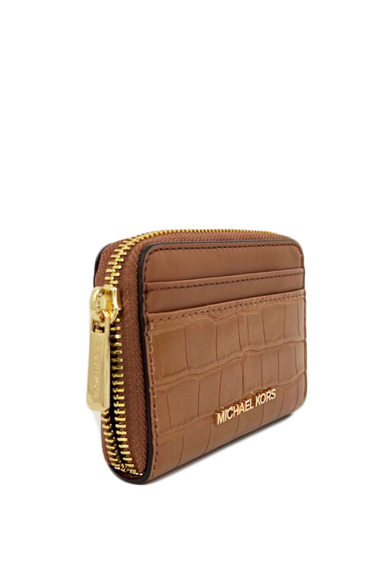 Michael Kors Jet Set Travel Medium Zip Around Card Case - Brown