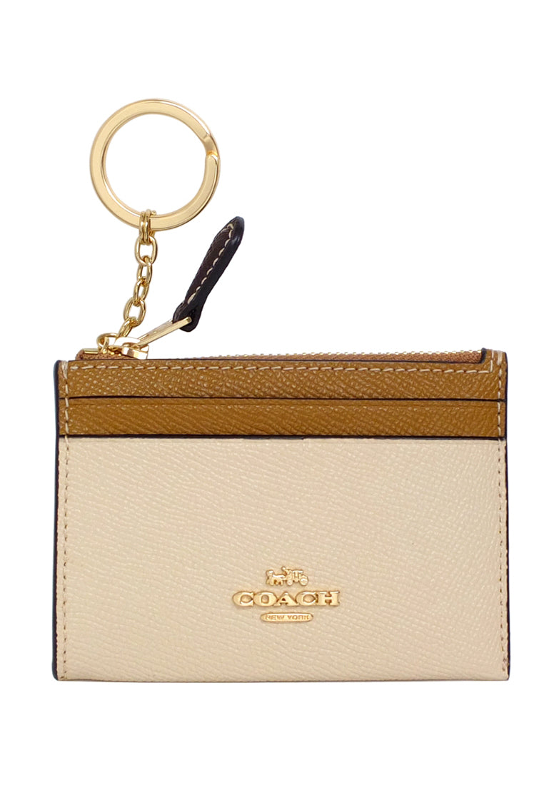 Coach Mini Skinny Id Case In Colorblock - Brown/Multi