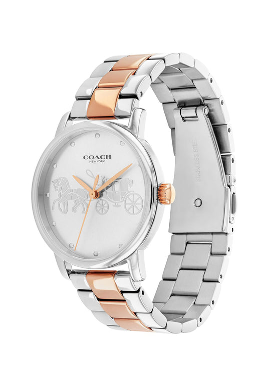 Coach Grand Carriage Ladies Watch (36mm) - Silver/Gold