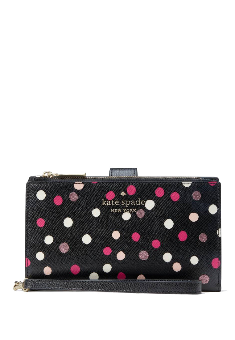 Kate Spade Glimmer Dot Print Phone Wallet Wristlet - Black/Multi