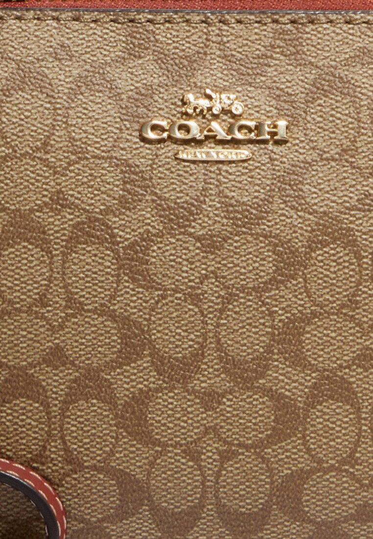 Coach Nolita 19 In Colorblock Signature Canvas - Brown