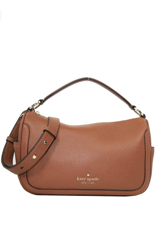 Kate Spade Smoosh Pebbled Leather Crossbody Bag - Brown