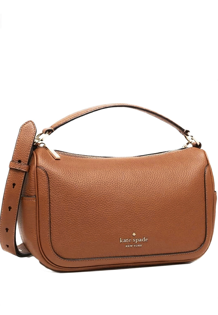 Kate Spade Smoosh Pebbled Leather Crossbody Bag - Brown