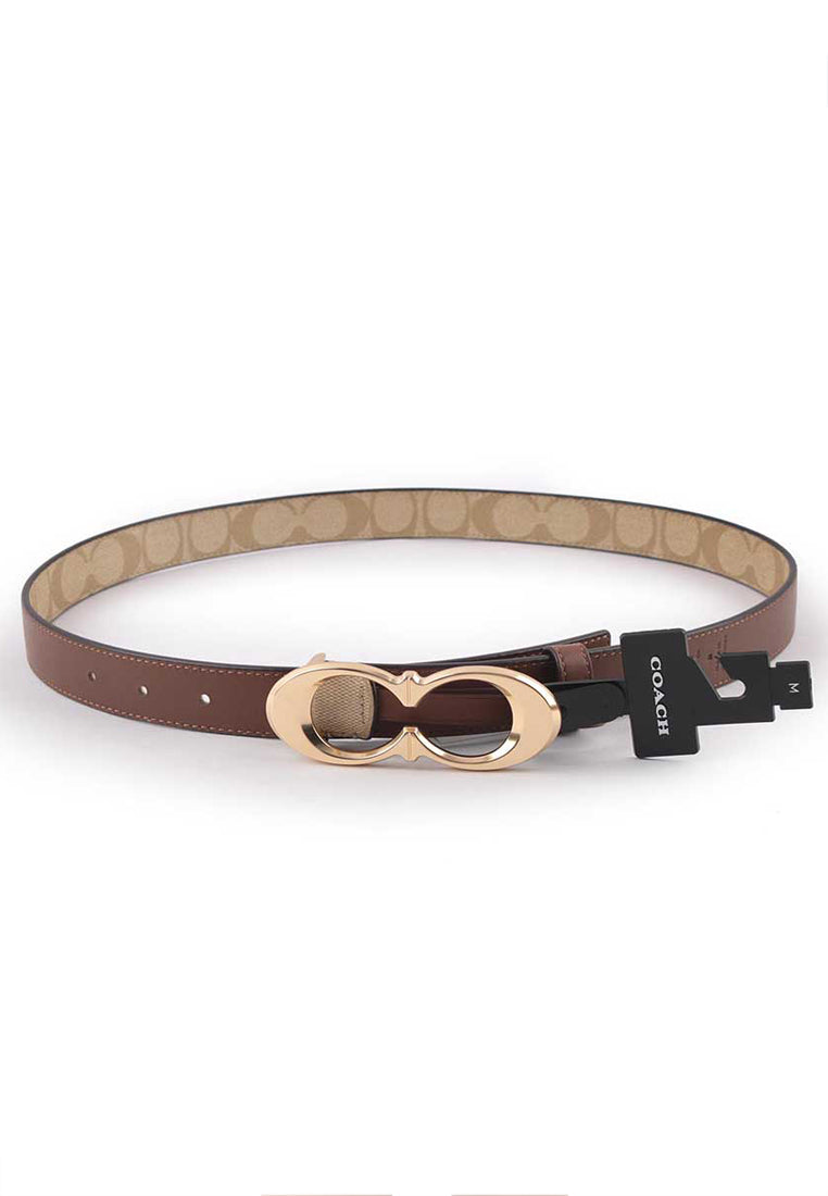 Coach Signature Bucklet Belt 25MM - Brown