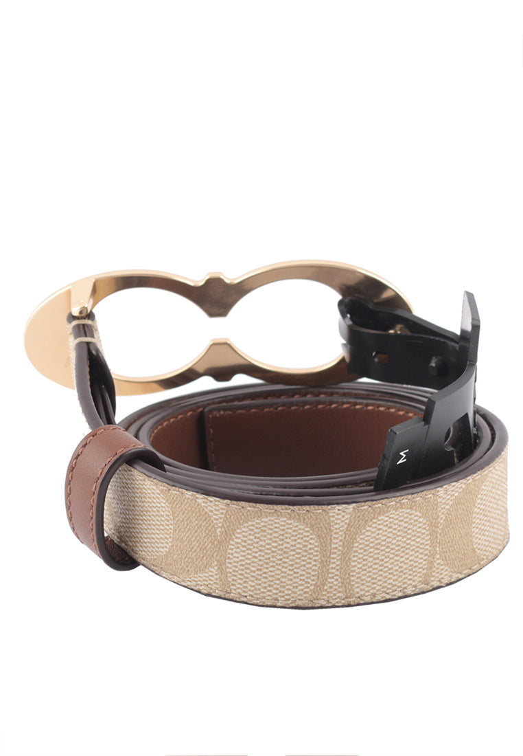 Coach Signature Bucklet Belt 25MM - Brown