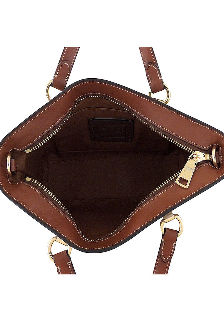 Coach Alice Satchel In Signature Canvas With Snowflake Print - Brown