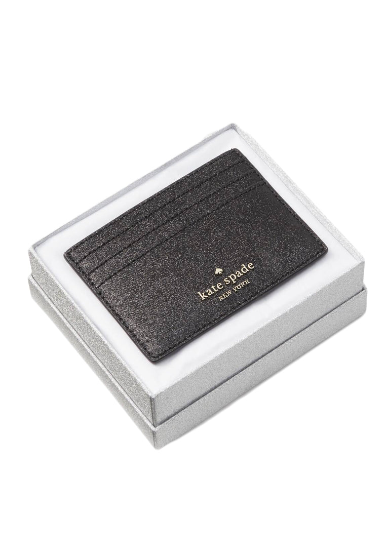 Kate Spade Tinsel Boxed Small Card Holder - Black