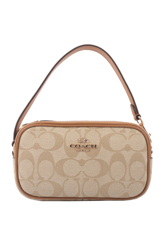 Coach Jamie Wristlet In Signature Canvas - Light Brown/Brown